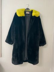 HARDYブラック ムートンコート フェイクファー - メルカリ