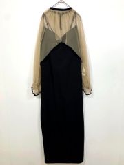 Ameri VINTAGE シアーロングスリーブワンピース - メルカリ
