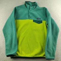 00s パタゴニア Synchilla（シンチラ） スナップ Tシャツ グリーン/イェロー