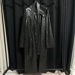 ハウスオブハーロウ1960 ワンピース Vネック パフスリーブ M 黒 合成 