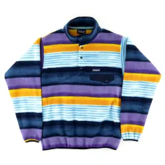 16SS patagonia パタゴニア Synchilla（シンチラ） スナップ-T PURPLE パープル/ブルー/イェロー
