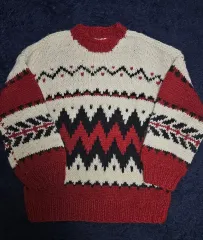 ハンドメイド ノルディック ウール ニット