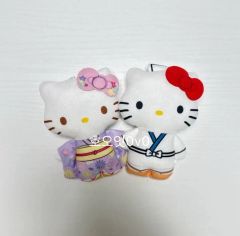 キティ ダニエル ペア 浴衣ぬいぐるみ 着物 バッジ サンリオ レトロ