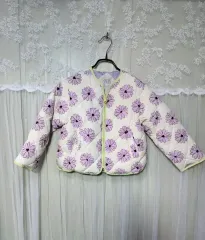 (キッズ) ZARA 花柄 キルティングジャケット 8-9歳/130