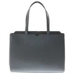 Valextra (ヴァレクストラ) Vライン ホリゾンタル レザー トート ショッピング バッグ グレーのサムネイル