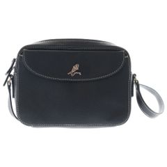 美品 アニエスベー ショルダーバッグ カメラバッグ ブラック レザー b