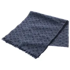 LOUIS VUITTON (ルイヴィトン) モノグラム・クラシック マフラー ウール ネイビー M78525のサムネイル