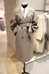システィナ ダブルブレスト ハンドメイド ウールコート AWHCTM41120