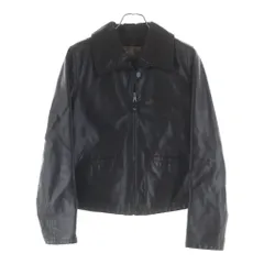 ARMANI JEANS (アルマーニ ジーンズ) 90s Leather Jacket レザージャケット 裏地キルティング ブラウンのサムネイル