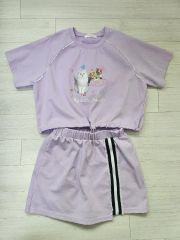 未使用級 Y2K courreges カットソー 2way 38 紫 ボーダー - メルカリ