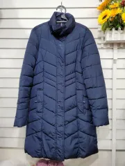 #レディース ファッション Tommy Hilfiger トミーヒルフィガー ネイビー ダウン コート