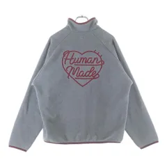 HUMAN MADE (ヒューマンメイド) FLEECE HALF-ZIP PULLOVER ロゴ刺繍 プルオーバーハーフジップフリース グレー HM28CS019のサムネイル