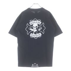 クロムハーツ ドクロ スカル プリント ロゴ Tシャツ 黒 ブラック 4S396 
