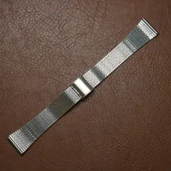 良品 バンビ ステンレスメッシュバンド 19mm 中古 クリーニング済み バネ棒付き メンズのサムネイル