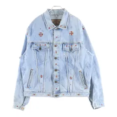 ARMANI JEANS (アルマーニ ジーンズ) 80-90s VINTAGE STONE DENIM JACKET オーバーサイズ スタッズラインストーン デニムジャケット ライトブルーのサムネイル