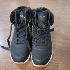 Skechers 117256 BLK スケッチャーズ 灰黒 24cm - メルカリ