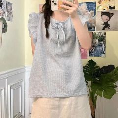 美品 ドゥロワー ピコカット フリルシャツ 長袖 グリーン 36 vf3