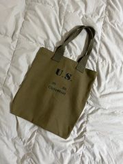US. URMY 米軍 ミリタリー M24 ガスマスクバッグ コットン カーキ 