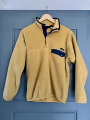 90s patagonia パタゴニア Synchilla（シンチラ） スナップ-T イェロー/ネイビー ジャマイカ