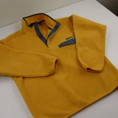 90s patagonia（パタゴニア） Synchilla（シンチラ） スナップ-T イェロー/ブルー USA