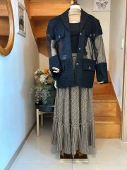 タグ付き未使用◼️レカッドLEk cud ジップアップノーカラーシアーブルゾン タグ付き未使用◼️レカッドLEk cud ジップアップノーカラーシアー