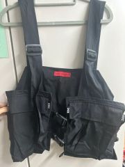 1回着用】希少 ヘリーハンセン BIBビブ エプロンベスト 黒 ユニ