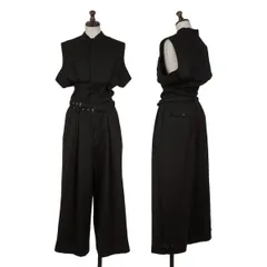 コムデギャルソンCOMME des GARCONS ダブルベルトノースリーブオールインワン 黒M位のサムネイル