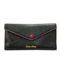 ⭐レア美品⭐正規品　miumiu ミュウミュウ　マドラスレター長財布 miu miu（ミュウミュウ） 三つ折り財布 マテラッセ MATELASSE レザー