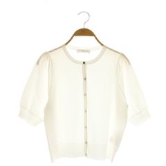 エムプルミエ mid サッカー パール ブラウス パフスリーブ - メルカリ