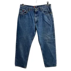 90s メキシコ製 CHAPS RALPH LAUREN デニムパンツ W36 ブルー チャップス ラルフローレン ジップアップ 90年代 ロゴ刺繍 ジーンズ 2605-93のサムネイル