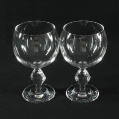03【美品】ドーム フランス クリスタル ブランデーグラス ペア 