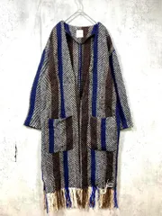 Ameri VINTAGE アメリヴィンテージ フリンジ コート 青 ◆■◎レディース