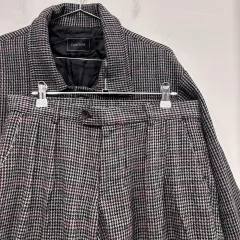 FANFARE 格子CHECK キルティング ウールジャケット & ワイドパンツ セットアップ