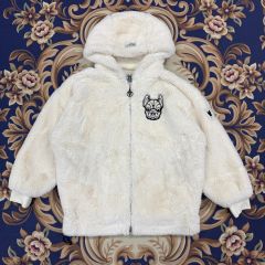 伊製 CAVIALE カビアーレ L リバーシブルジップファーパーカー シルク