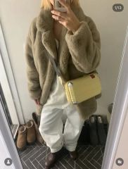 ZARA 完売品 フード付きファーコート ベージュM - メルカリ