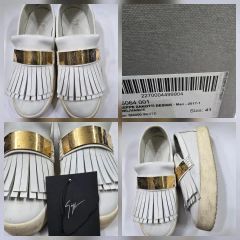 美品】ジュゼッペザノッティ 金ジップ スリッポン レザースニーカー 黒 