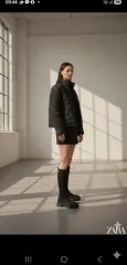 ZARA 240 ソックス ニット ロングブーツ 37 (韓国国内 完売品)