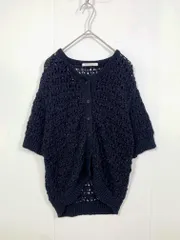 美品 BEAUTY & YOUTH ビューティ&ユース ユナイテッドアローズ 1628-105-1006 半袖 テープニット カーディガン 黒 ■■レディース