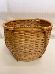 竹籠 腰籠 竹製 収穫籠 肩かけ 茶摘み 野菜入れ 花入れ インテリア 日本舞踊 踊り 小道具 昭和レトロ