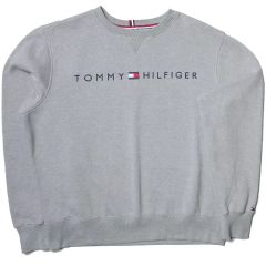 トミーヒルフィガー ジップパーカー L グレー ロゴパッチ 【592 