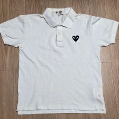 正規品　PLAY COMME des GARÇONS ポロシャツ S 白 COMME des GARÇONS PLAY ホワイトポロシャツ S - メルカリ