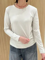 ヒートテック ロングスリーブTシャツ レディース冬 インナー ラウンドネック ベーシックカットソー