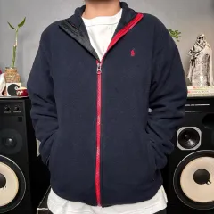 ポロラルフローレン ネイビー/レッド フリース ジップアップのサムネイル