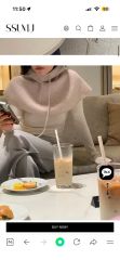 サンウォン着用 グレー ウール混紡 スカーフ付きマフラー - メルカリ