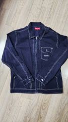 Supreme ネイビー デニムジャケット S - メルカリ
