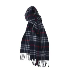 BURBERRY バーバリー ネイビー ラムウール ノヴァチェック CHECK マフラー