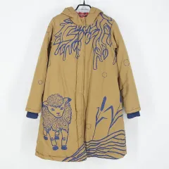 オイルリリー ジュニア 厚手 ジップアップ フードダウン ジーンベージュ 152/12Y (HU41879)のサムネイル