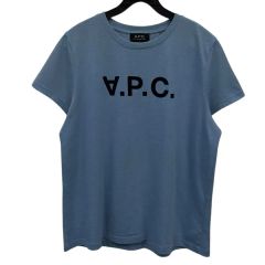 希少】A.P.C. Tシャツ ビッグロゴ 反転ロゴ ネイビー アーペーセー 