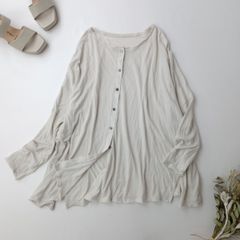 美品】BEARDSLEY 前後2way✴︎強燃ガーゼワイドカーデ カットソー 黒