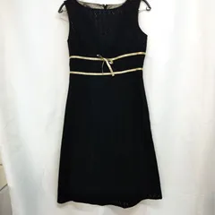 M1-03101 【Women】Emilyan (エミリアン) ノースリーブ ロングワンピース (M)/黒・ベージュ 裏地付き　K-夏のサムネイル